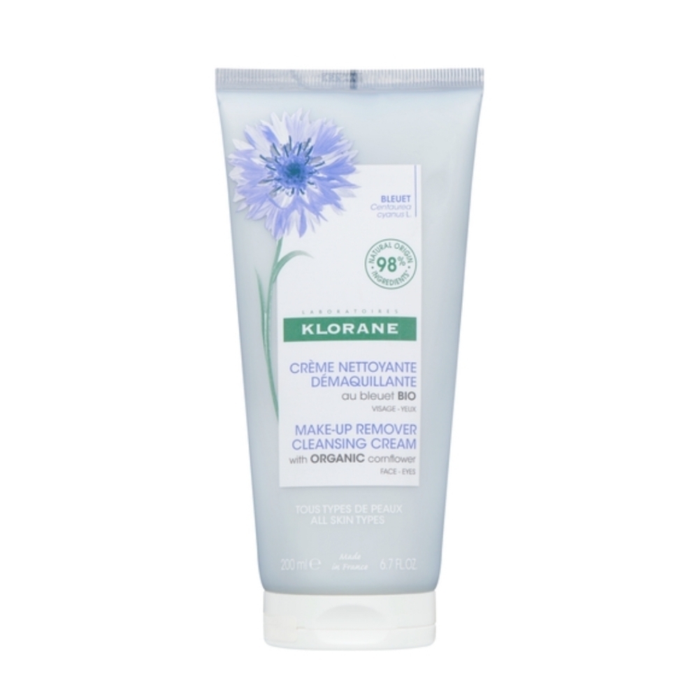 Klorane make-up remover‎ cleansing cream with organic cornflower 200ml NEW